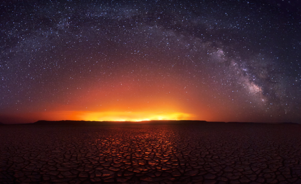 9 - fire under the milky way over the Alvord Desert